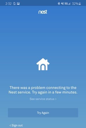 Nest Connection Lost