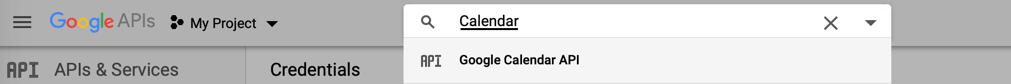 Google Enable Calendar API