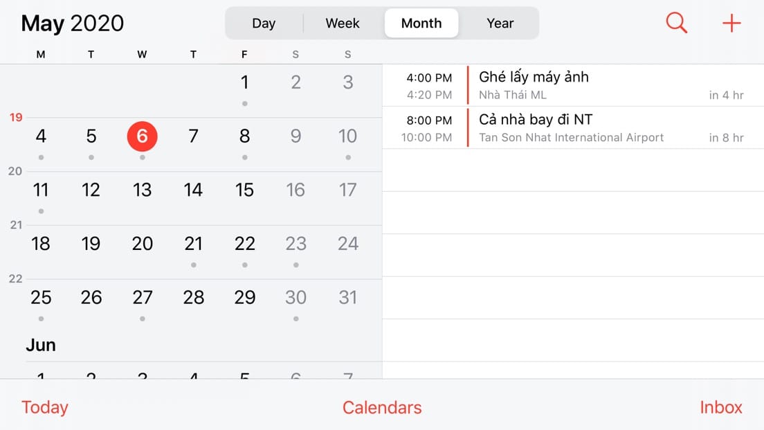 Google Calendar on iOS