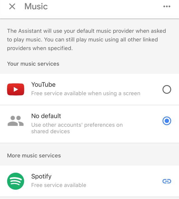 Link Spotify to Google Home