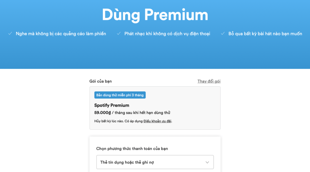 Spotify Premium Ưu đãi