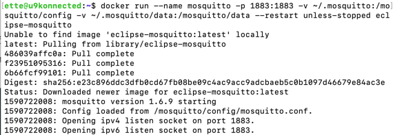 mosquitto bên trong docker container