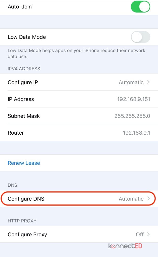 Cấu hình DNS trên iPhone iOS