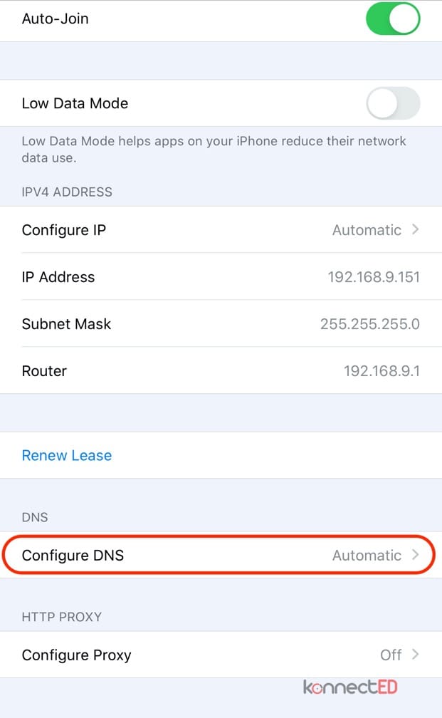 Cấu hình DNS trên iPhone iOS